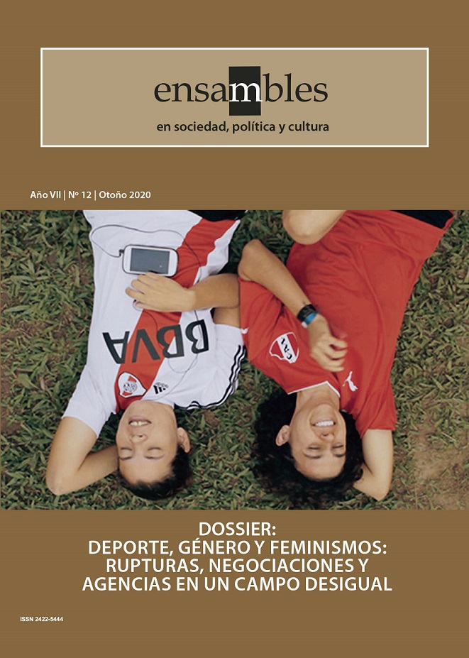 					Ver Núm. 12 (2020): Deporte, género y feminismos: rupturas, negociaciones y agencias en un campo desigual
				
